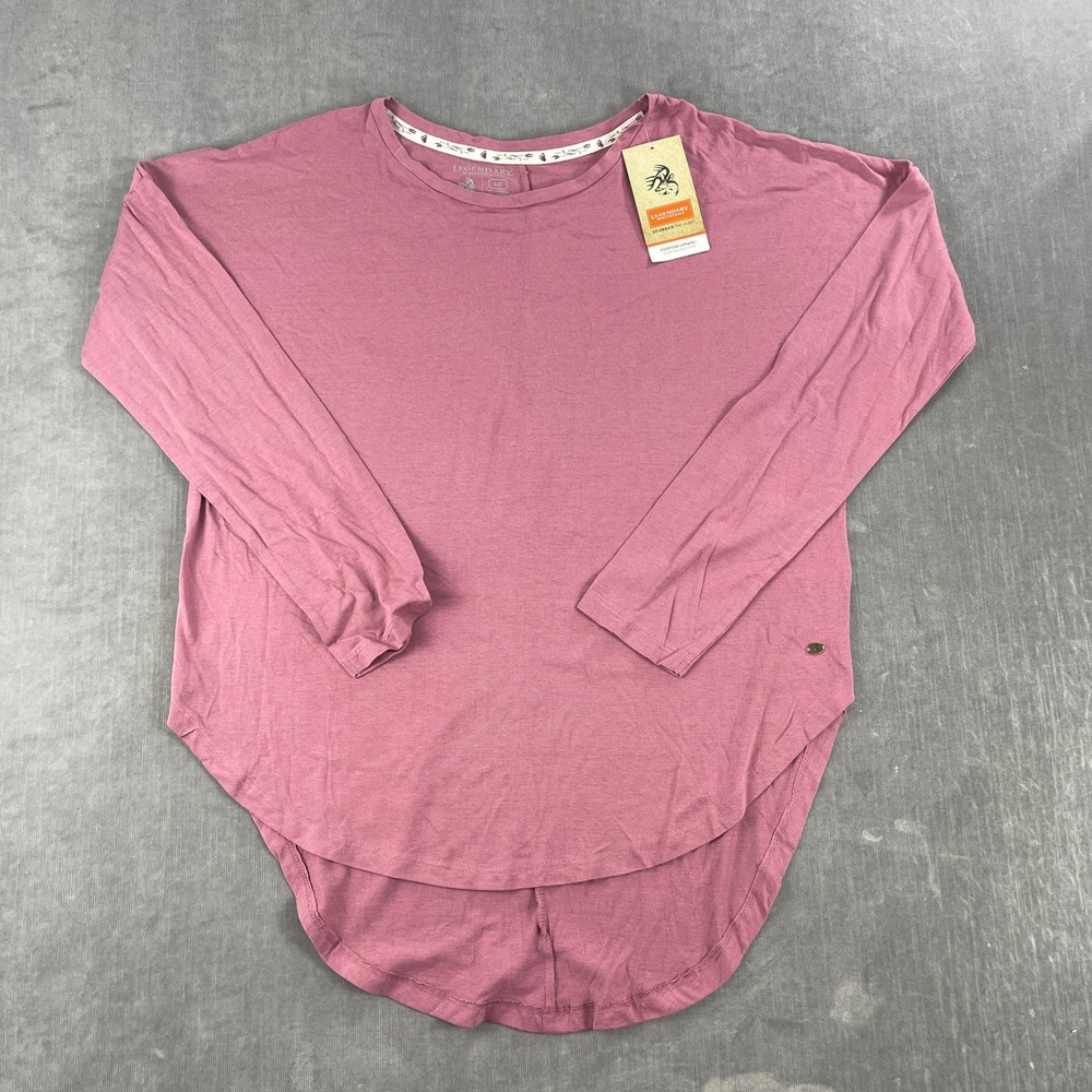 Legendary Whitetails Womens L Pink Northwind Dolman Top High Low Hem